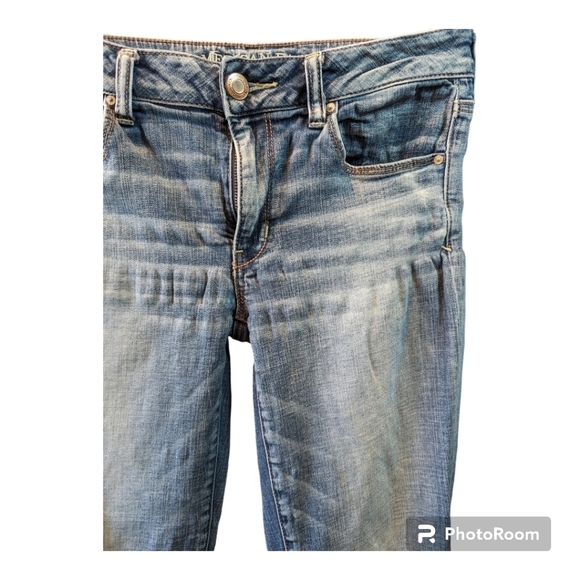 American Eagle Straight Leg SUPER STRETCH Skinny Jeans SZ 12 x-long - Picture 8 of 9